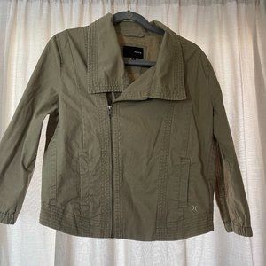 Hurley Olive Moto Jacket M